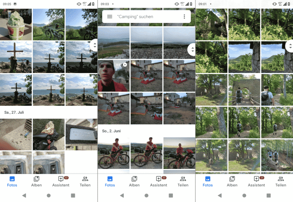 Google Photos Fahrrad Apps Android