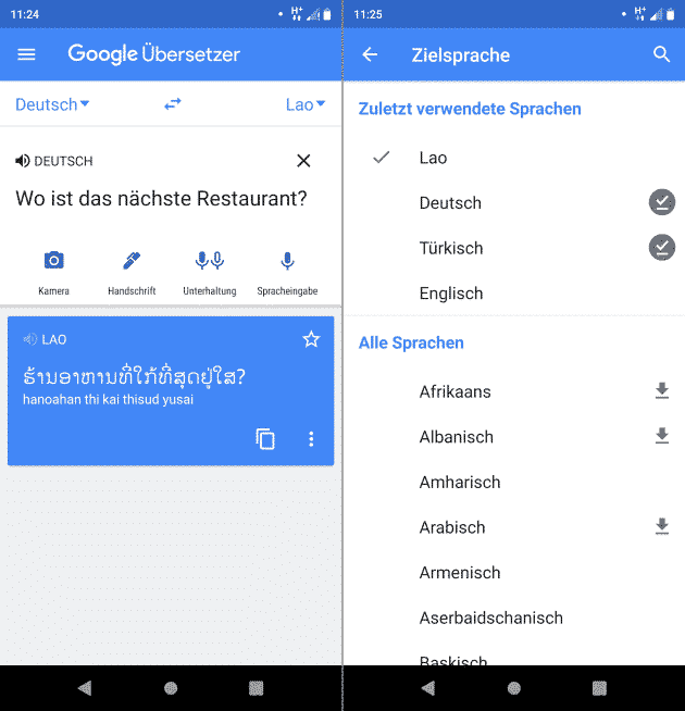 Google Translate Fahrrad Apps Android