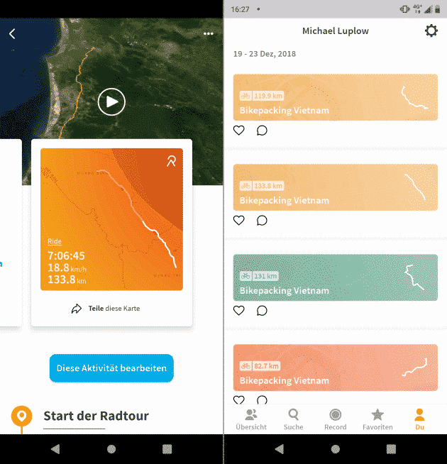 BikeBuddy - Fahrtenbuch für Radfahrer, Apps