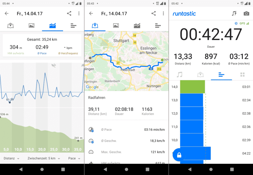 Runtastic road hot sale bike tracker