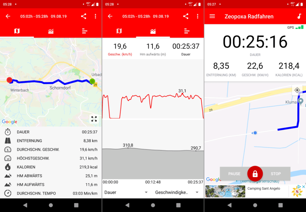 Zeopoxa Radfahren Rennrad App