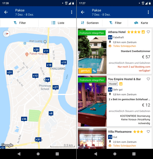 booking.com beste Fahrrad Apps