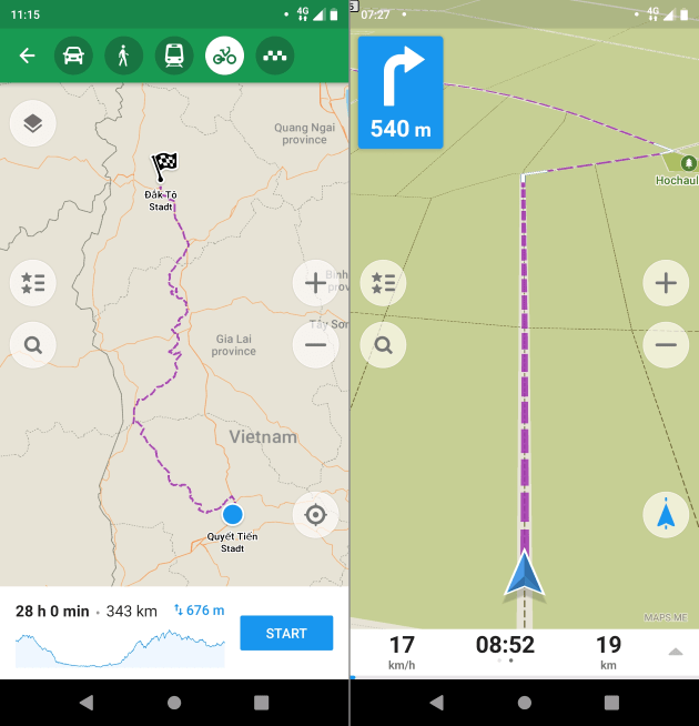 maps.me app fahrrad navi app kostenlos