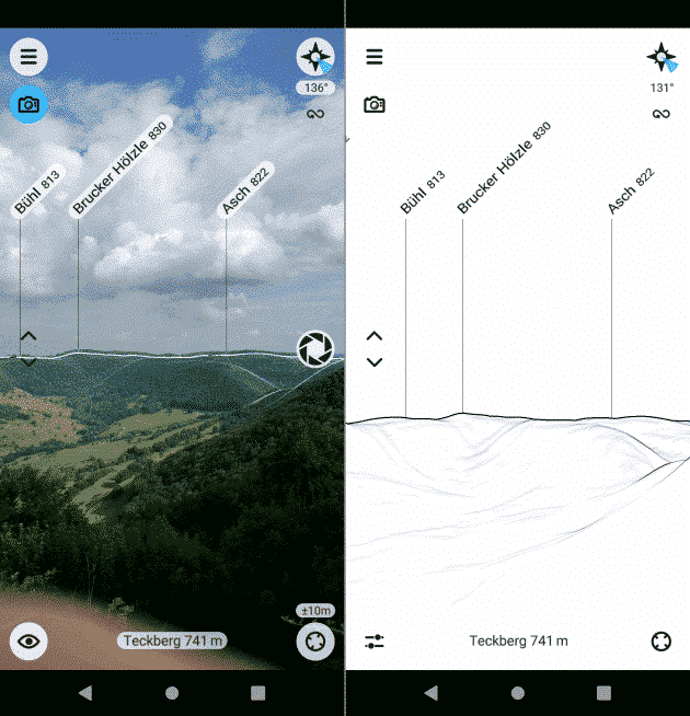 peak finder fahrrad navigation app