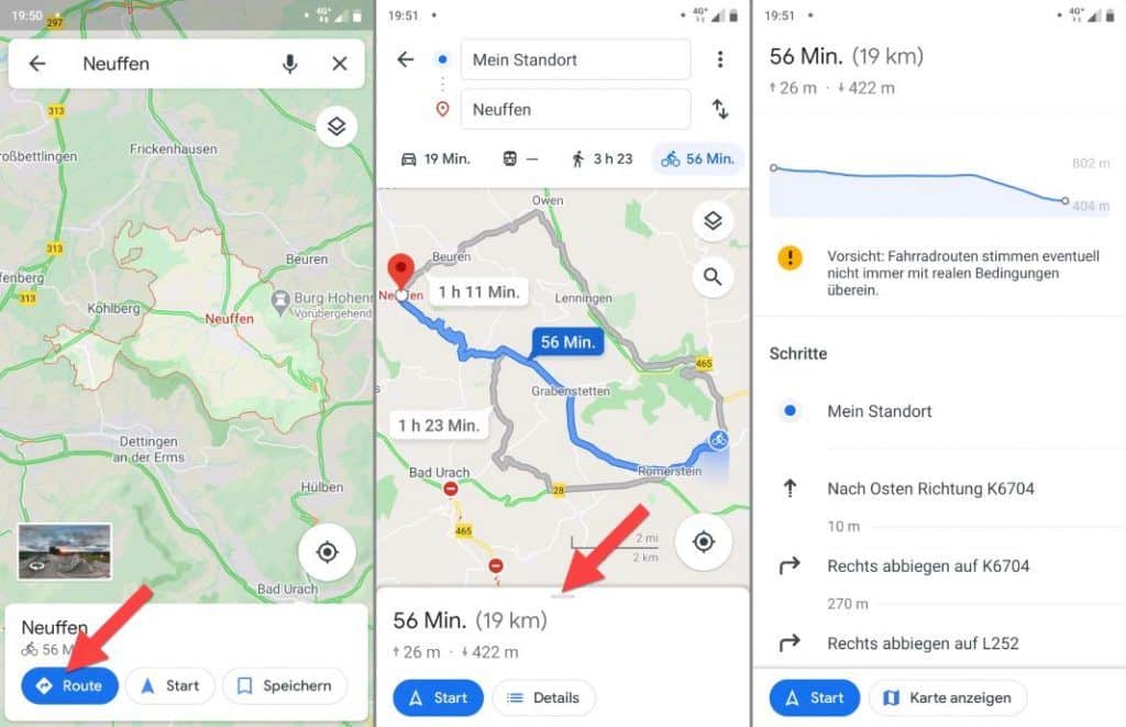 Google Maps Fahrrad Navigation Praxistest Vollständige