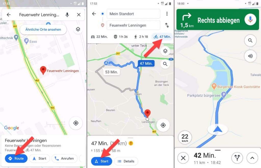 Google maps store cycle speed