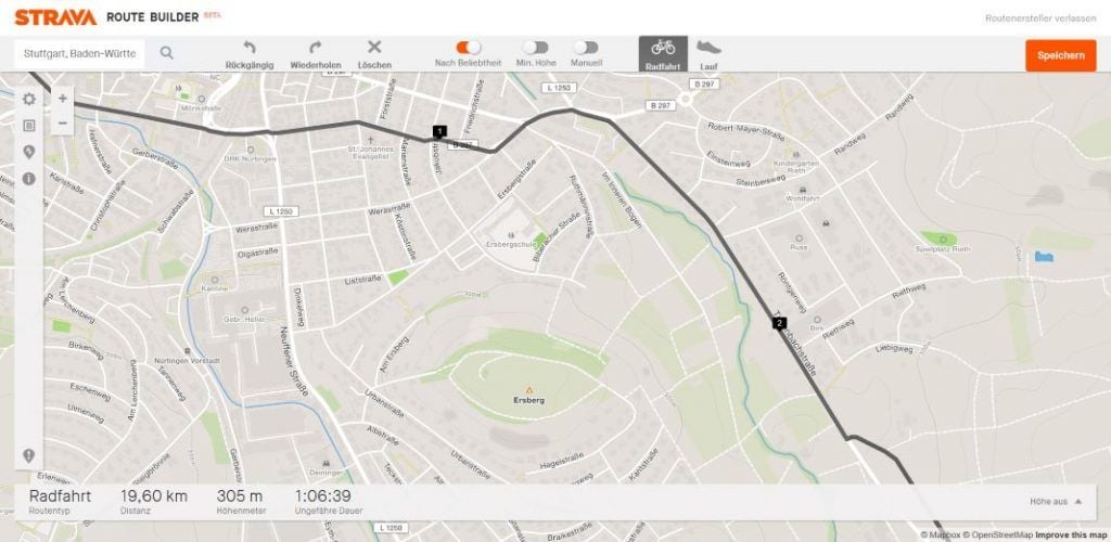 Strava Routenplaner Erfahrungen kein Punkt