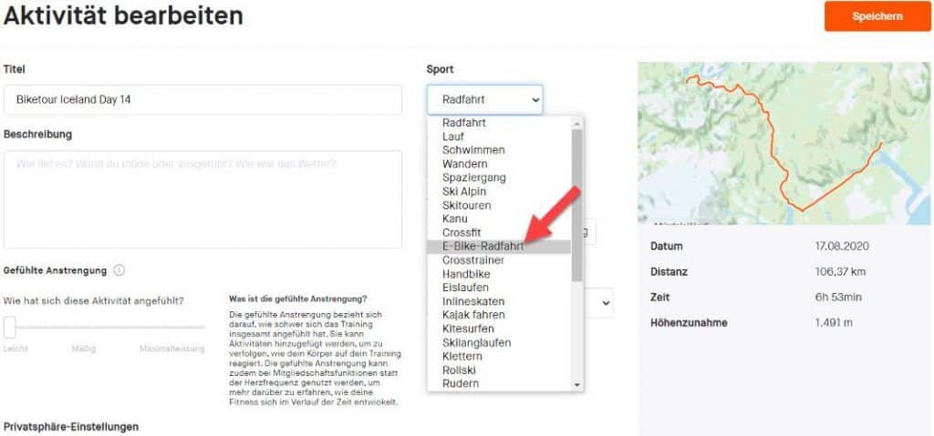 Strava segments e Bike