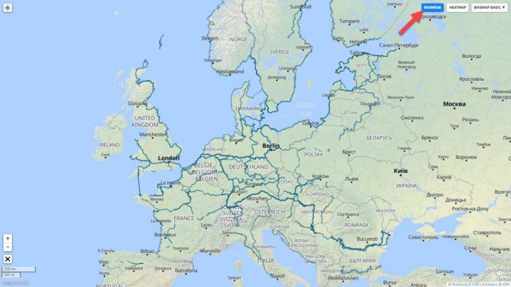 Bikemap Routenplaner mit Fahrradwegen