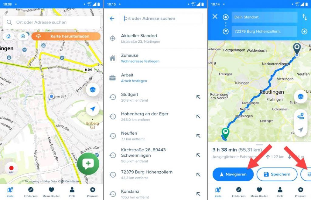 fahrrad navigation test