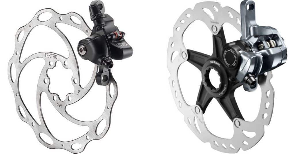 Mechanical or hydraulic disc brake