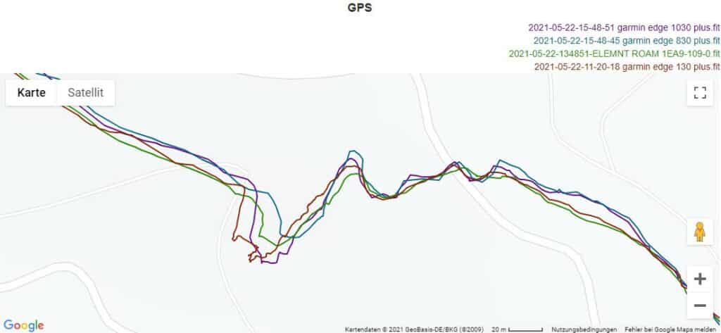 garmin edge 1030 plus gps genauigkeit 18