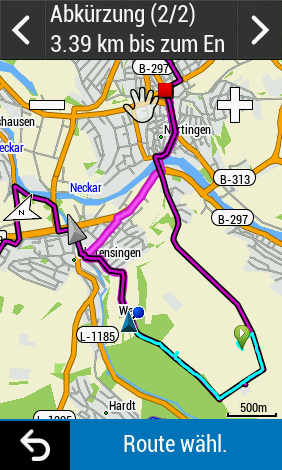 garmin edge 1030 plus navigation rerouting abkürzung