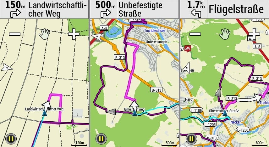 garmin edge 1030 plus navigation rerouting route zur strecke