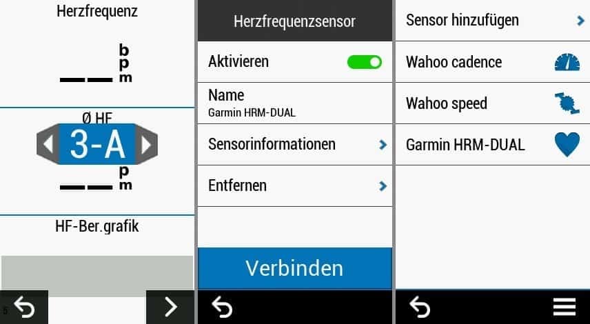 garmin edge 1030 plus test sensoren bluetooth ant