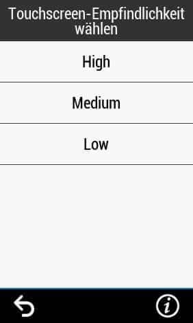 garmin edge 1030 plus touchscreen sensitivity