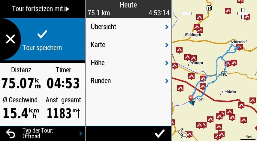 garmin edge 1030 plus tour speichern