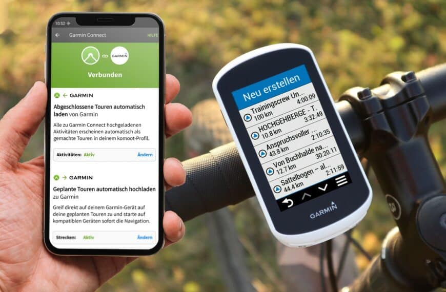 komoot garmin schnittstelle